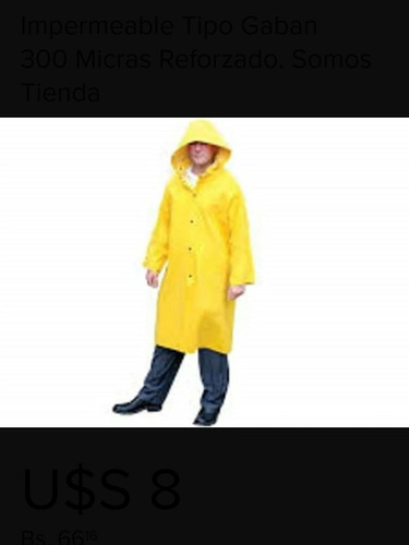 Impermeable O Pocho Talla Xl