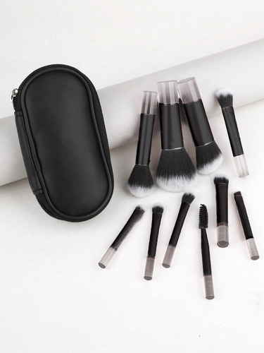 A Set De 10 Minibrochas De Maquillaje