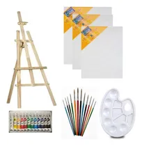 Comprar Kit De Arte Pintura Acrílica Atril 90cm Bastidores Set 7 Pcs