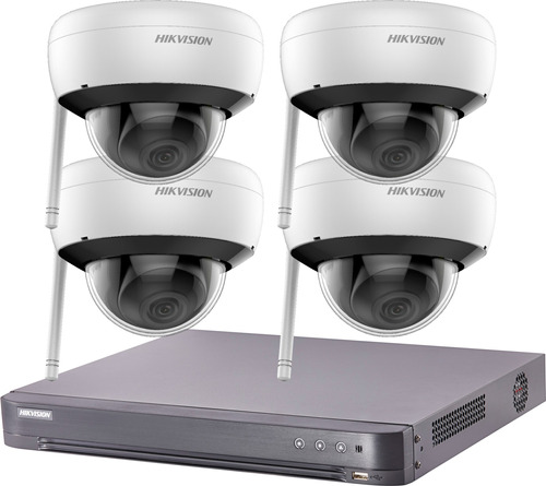 Kit Seguridad Ip Hikvision Dvr 8 Ch + 4 Camaras Wifi 2mp