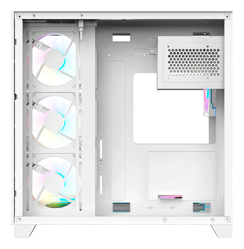 Gabinete Gamer Acegeek Mercury R425, Mid-Tower, Lateral de Vidro, Branco, AG-MERCURY-R425-WH