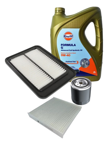 Kit X3 Filtros + Aceite 5w40 Para Hyundai I10 1.1 2014/2016