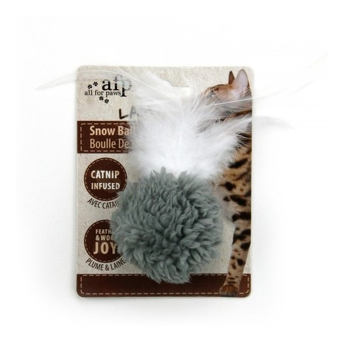 Imagem 4 de 8 de Brinquedo Gato Bola Pelo Snow Ball Afp Com Som De Chocalho