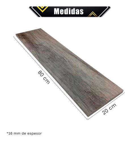 Imagen 4 de 10 de 3 Repisas Flotantes Modernas Minimalistas Melamina 80x20 Cm