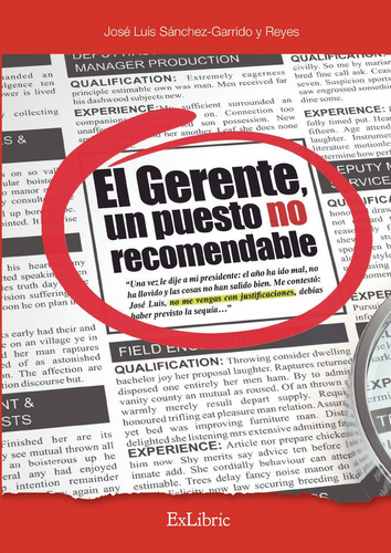 Libro El Gerente, Un Puesto No Recomendable - Sã¡nchez-ga...