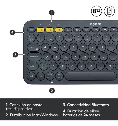 Combo Logitech Mouse M350s+teclado Bt K380s+totebag Grafito