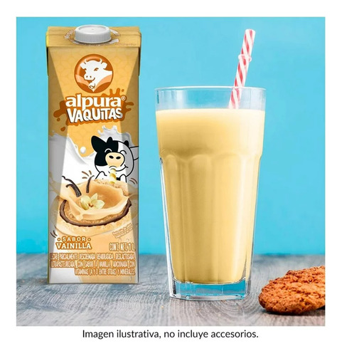 Leche Alpura Vaquitas Sabor Vainilla 1 L. 24 Pzs.