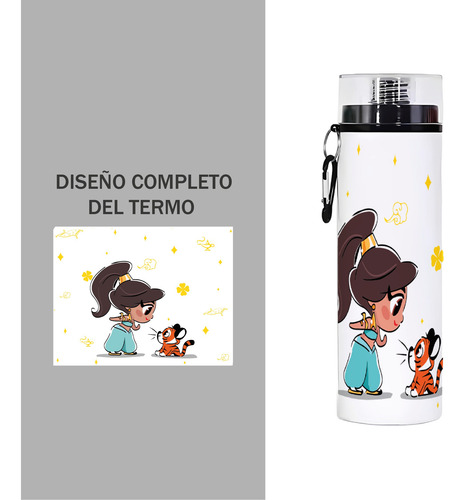 Termo Cilindro Princesas Botella 750ml Jazmine 1