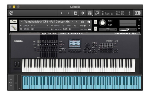 Yamaha Motif Xf8 Full Concert Grand Piano - Samples Kontakt