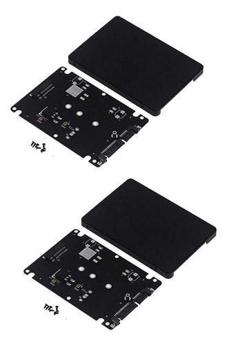 2x M.2 Ngff 2.5  Sata Ssd Msata Adaptador Tarjeta Caso Llave