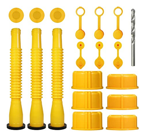 19 Pcs Gas Can Spout Replacement Set, Gas Can Nozzle 5 ...