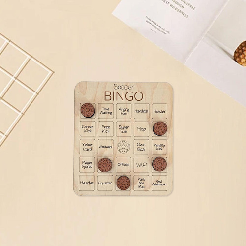 Juego De Bingo De Madera, Juego De Madera FĂștbol Americano