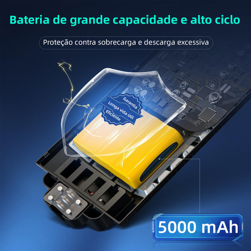 Alusp Luz Led Luminaria Solar Sensor Presença Forte Poste Pared 400w Cor Preto Com Controle