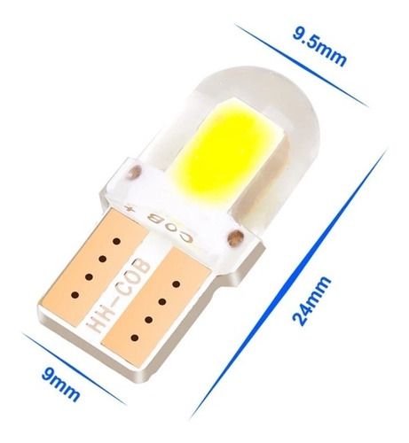 4 Cocuyo,bayoneta,bombillo Luz Led T10 Mini Fijo Moto/carro