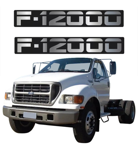 Par Adesivo Ford F12000 F-12000 Emblema Resinado Kit98