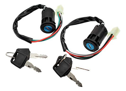 2pcs 4 Wire Universal Ignition Key Switch For Chinese Q...