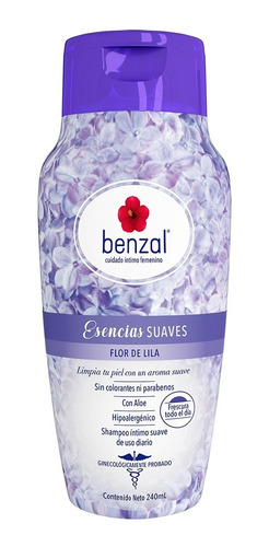 Jabón Íntimo Benzal Wash Flor De Lila Uso Diario