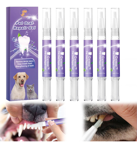 Xueanan 6 Piezas De Gel De Reparacion Oral Para Mascotas, Am