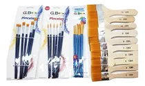 Comprar Set Pinceles Cbx Acrilico Oleo Acuarela X 27 Pinceles Env Color Negro