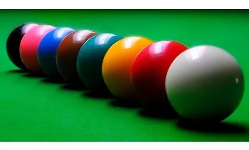 Jogo De Bola Para Sinuca Bilhar Snooker Regra Brasileira Coloridas 50 mm 8  Peças Lisas.