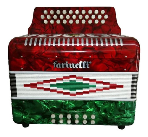 Acordeon 31 Botones 12 Bajos Mi Bandera Farinelli Estuche