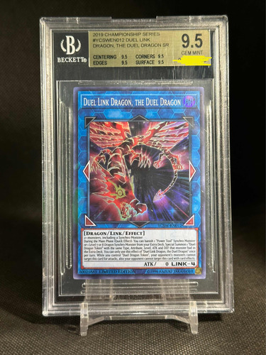 Yugioh Duel Link Dragon The Dragon Duel Beckett 9.5 Psa 10