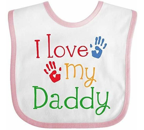 Baberos Para Bebé Inktastic I Love My Daddy Baby Bib White A