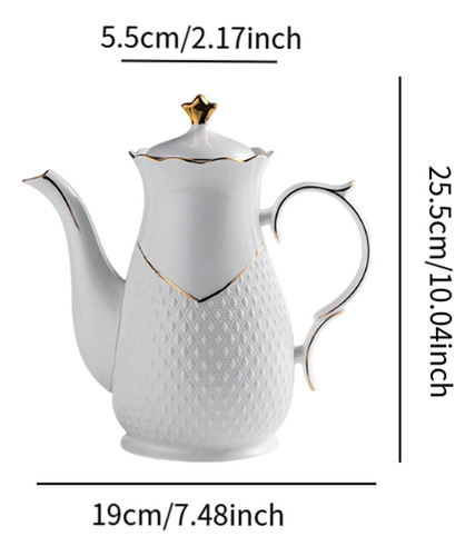 Cafetera De Porcelana, Tetera De 1,6 L, Tetera Para El Hogar
