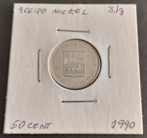 Moneda Acero-niquel 1990 Valor Facial 50 Centimos 