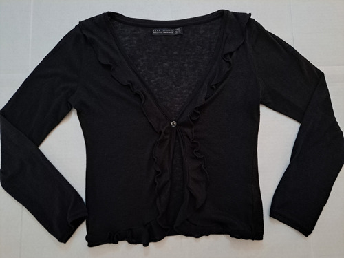 Cardigan Zara Negro Dama M Suéter 