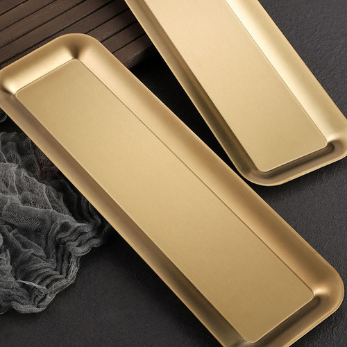 Plato Llano Rectangular De Acero Inoxidable Para Uso Domésti