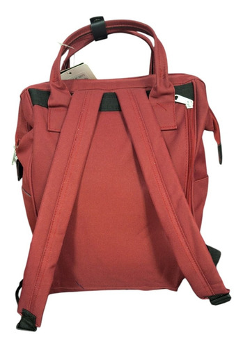 Mochila Cartera Everlast Urbana Mujer Aire Libre 19677 Color Bordó Diseño De La Tela Liso