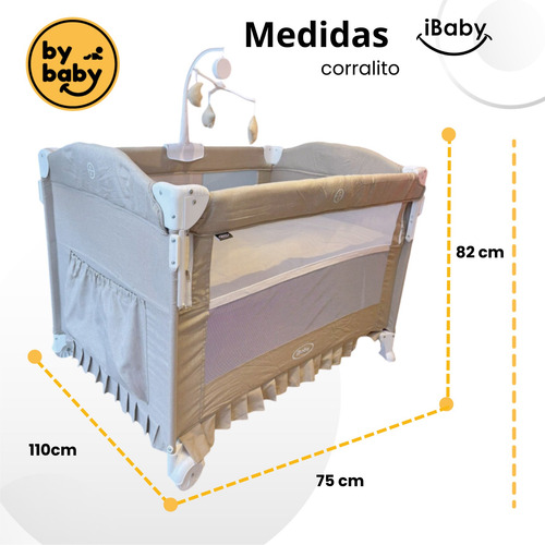 Cuna Corral Multifuncional Titi Ibaby Comodidad Y Estilo Beige Beige