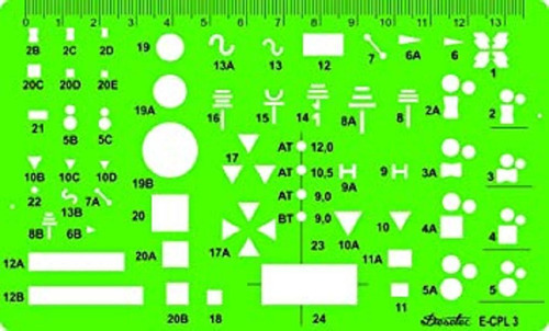 Régua Gabarito Especial De Eletricidade - Redes Elétricas