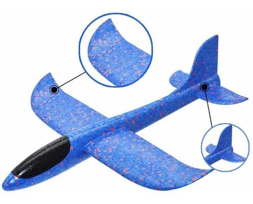Avion Planeador Grande De Goma Espuma Vuela Juguete Niño