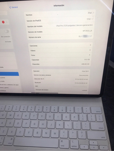 iPad Pro 12.9 512 Gb 3rd Generation 2018 - A2014 - Red Móvil (Usado)