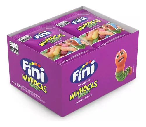 Fini Mini Minhocas Cítricas Caixinha com 12x15g - Festas, Lembran...