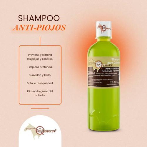 Kit 2 Shampoo Antipiojos Yeguada La Reserva