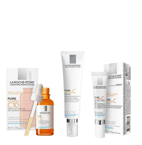 La Roche Posay Serum Vitamin C+crema Hyalu C Piel Seca+ojos