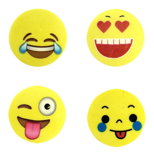 Imagen 6 de 7 de Goma De Borrar Diseño Emojis Pack X 36