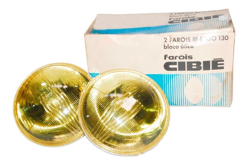 Farol Bi-iodo Amarelo 130mm( Par) Cibie Universal
