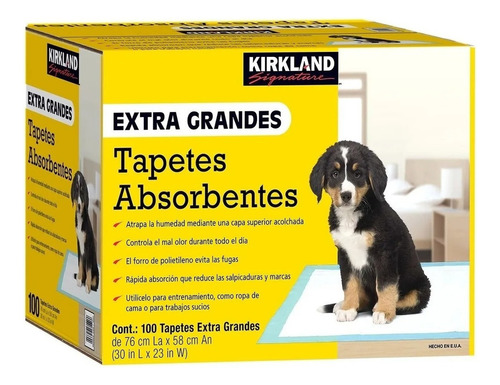 Tapete Entrenador Para Perro 100 Piezas Kirkland