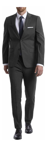 Traje Alpaca Regular Fit Gris + Camisa + Corbata