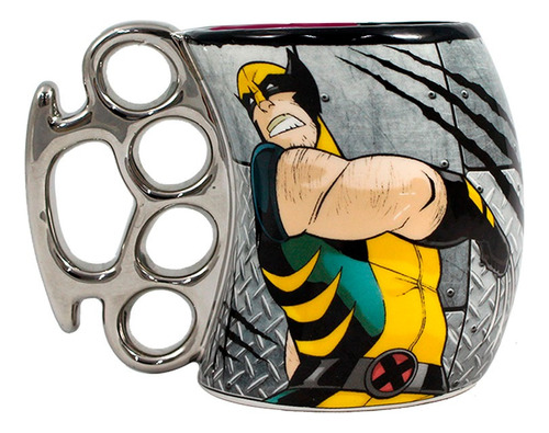 Caneca Soco Inglês Wolwerine Marvel X-men 350ml Ceramica