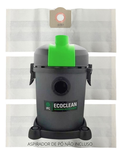 Saco Coletor De Pó Aspirador Soteco Ecoclean Ap120 Kit 09 Un
