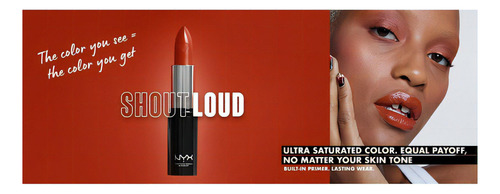 Batom Nyx Professional Shout Loud Satin Cor 11 Red Haute