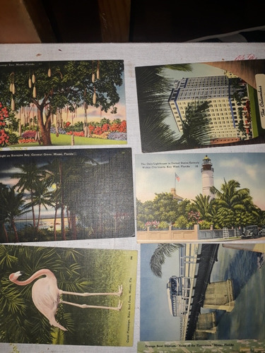 Postales Antiguas Miami Lote 17 Unidades