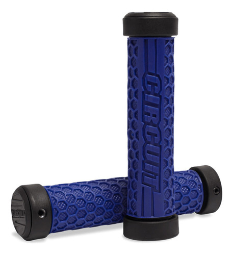 Puños Universales Hexagon Bici Negro/azul Circuit