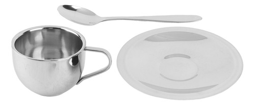 Tazas De Café Con Cuchara, De Acero Inoxidable, Antiescaldad