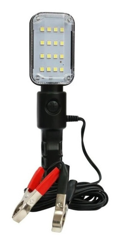 Portatil Led 12v Iman Lampara Auxilio Pinza Cocodrilo Gancho